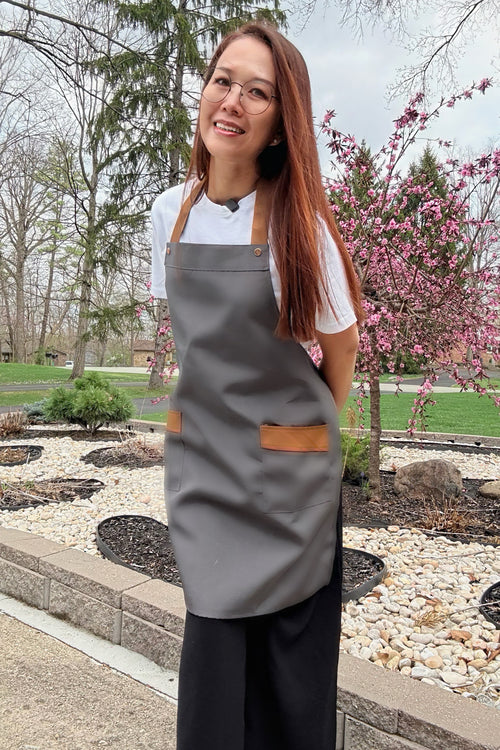 5 Embroidered Logo Apron for Hair, Nail Salon & Barber - Dust Proof, Water Proof Apron with Adjustable Trap