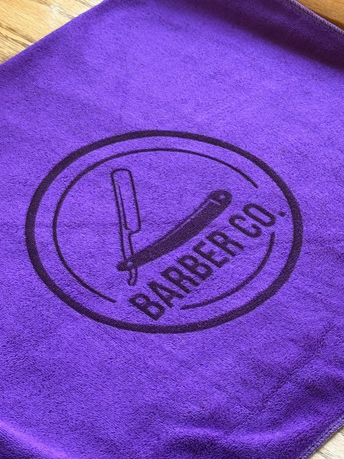 10 Lazer Print - Custom Logo - Premium Purple Microfiber Salon Towels 45 × 75 cm – Soft, Absorbent & Durable for Spa, Hair Salon & Barbershop
