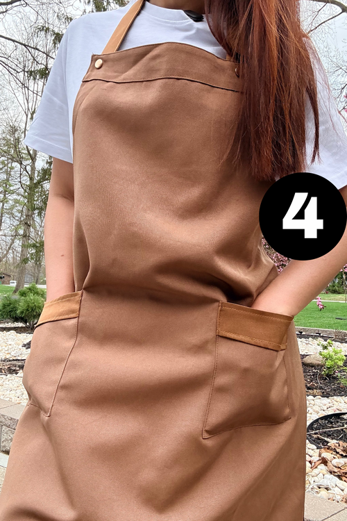 5 Embroidered Logo Apron for Hair, Nail Salon & Barber - Dust Proof, Water Proof Apron with Adjustable Trap