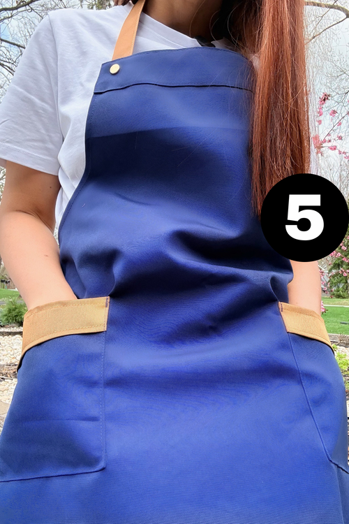 5 Embroidered Logo Apron for Hair, Nail Salon & Barber - Dust Proof, Water Proof Apron with Adjustable Trap
